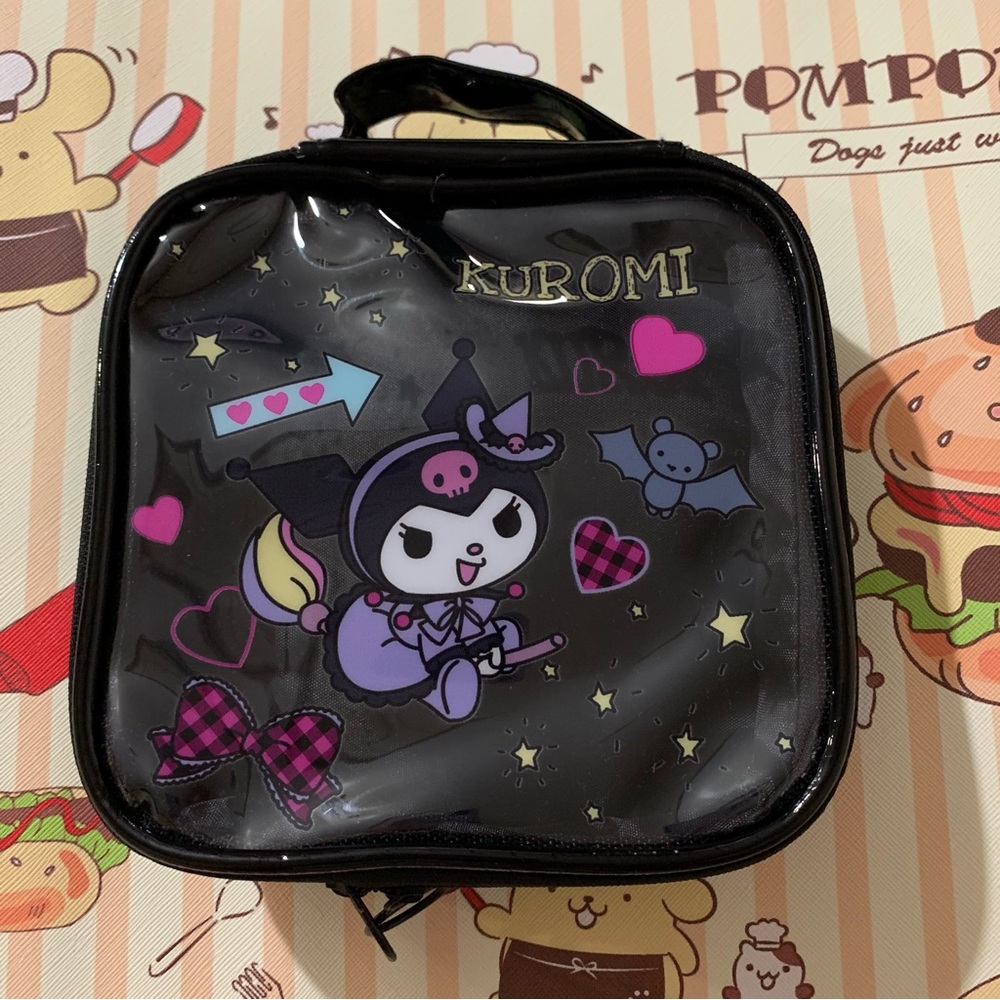 Kuromi Small Square Black Makeup Bag